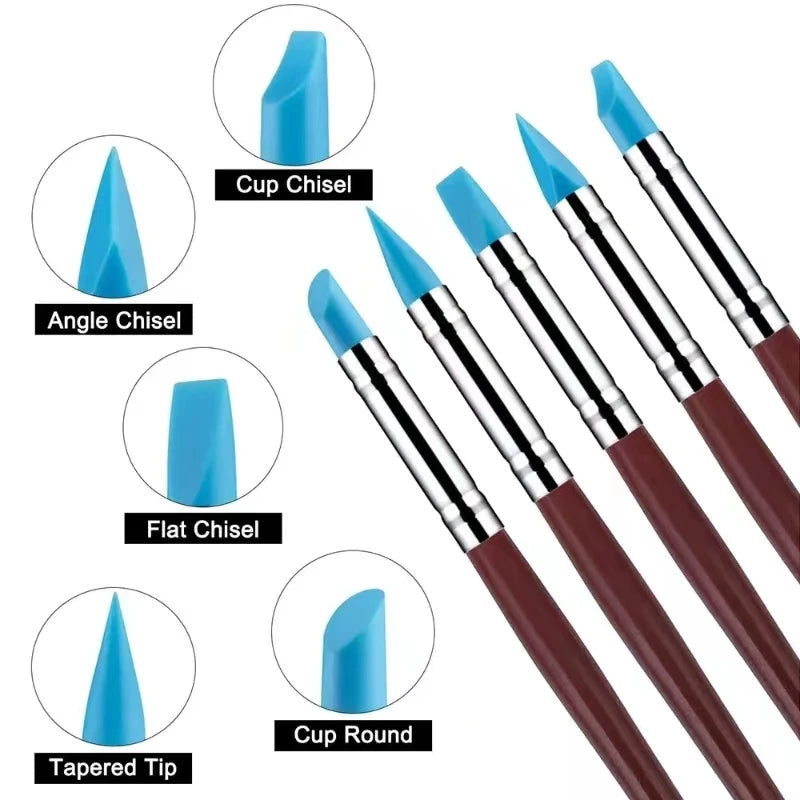 Silicone Clay Sculpting Tools Set for Pottery and Nail Art