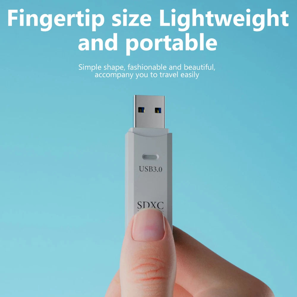 High-Speed 2-in-1 USB 3.0 Card Reader for Micro SD & TF