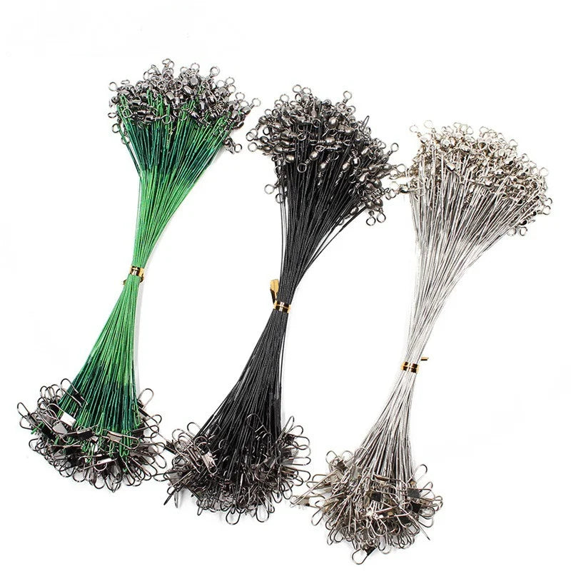 HookUpCo. Steel Fishing Leader with Swivel 30cm - HookUpCo.