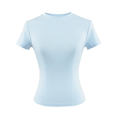 Stylish Slim Fit Casual T-Shirt for Women - Trendy Solid Color