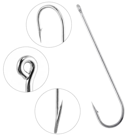 HookUpCo. Aberdeen Extra Long Shank Fishing Hooks for Bait