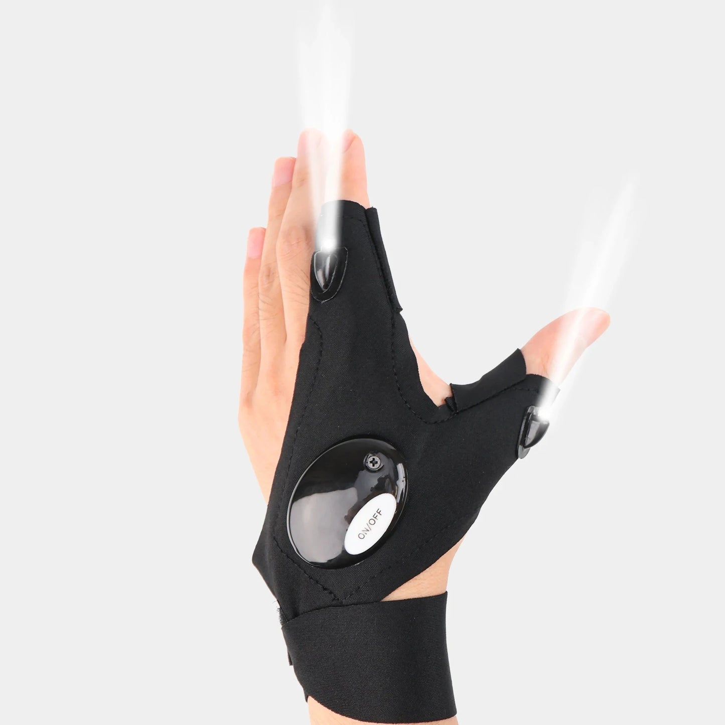 LED Waterproof Fingerless Gloves for Outdoor Activities