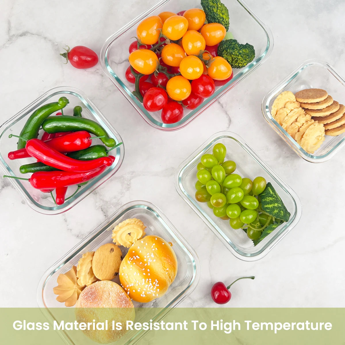 HookUpCo. Glass Storage Set 8pcs