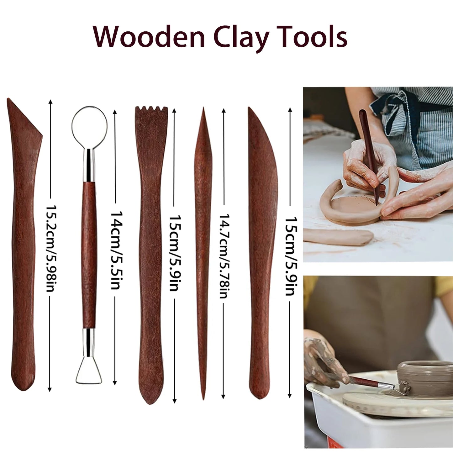 Versatile HookUpCo. Pottery Tool Set for Creative Sculpting