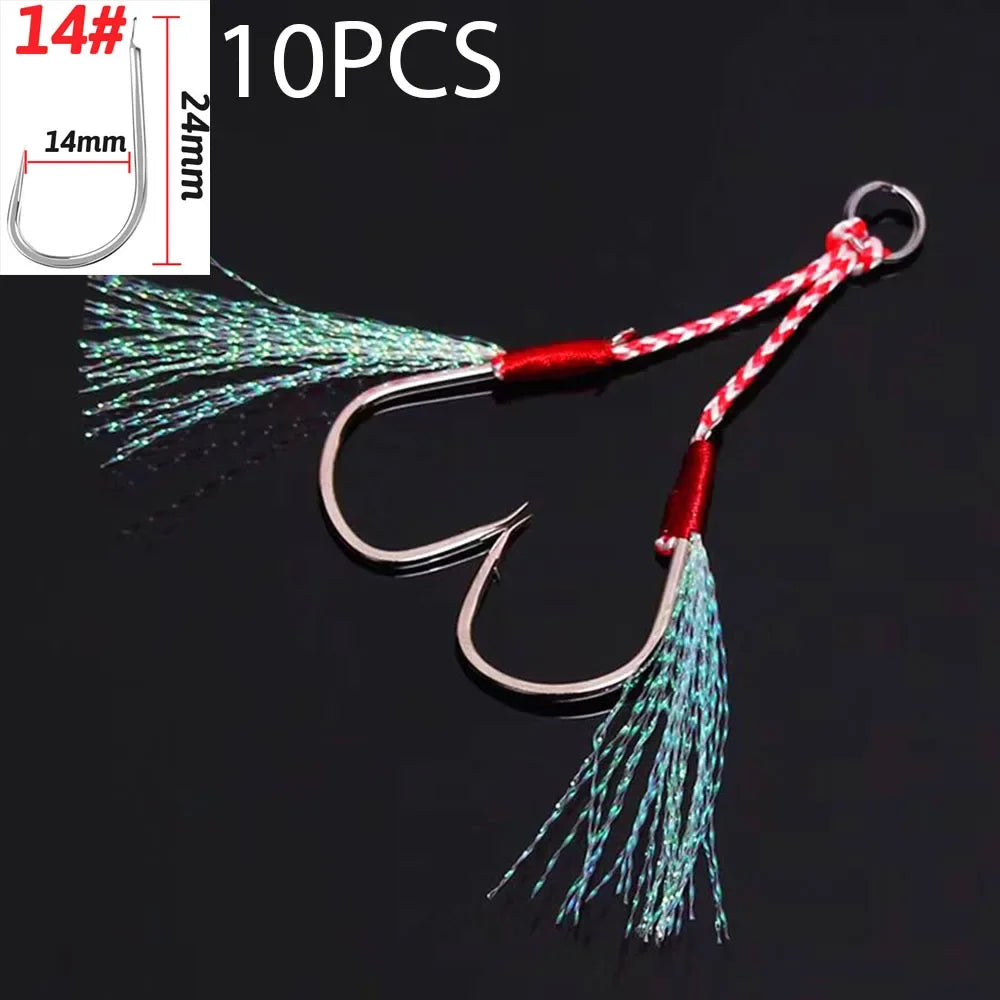 HookUpCo. 10PCS High Carbon Steel Fishing Hooks - HookUpCo.