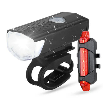 Rechargeable LED Bicycle Light Set for Night Safety Riding