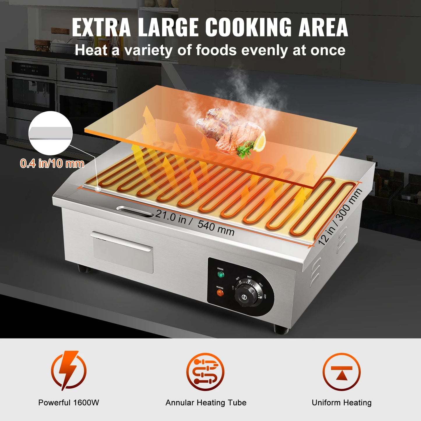 HookUpCo. Commercial Electric Grill