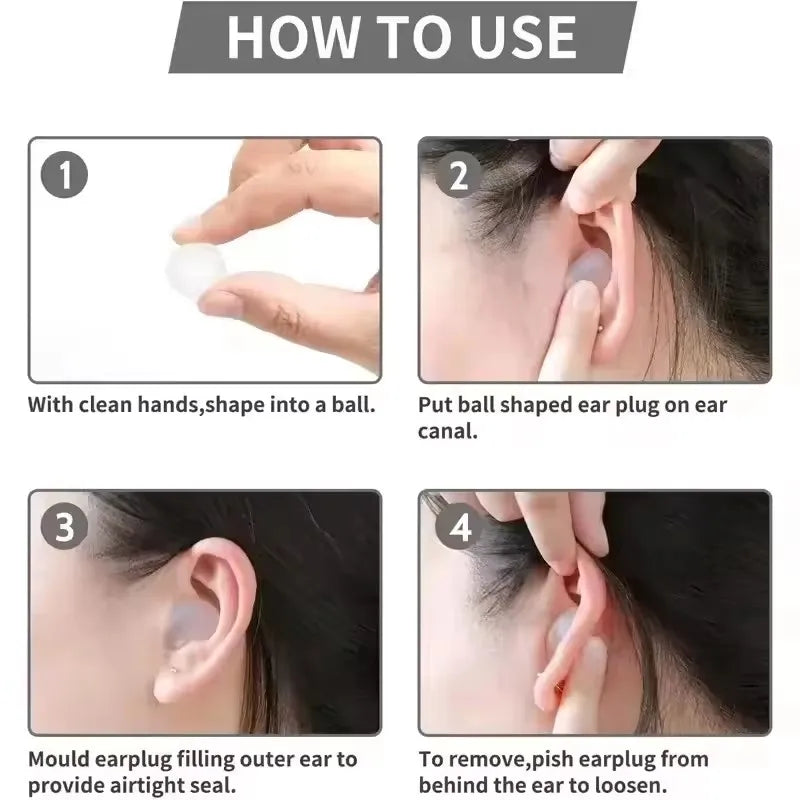 HookUpCo Soft Silicone Earplugs