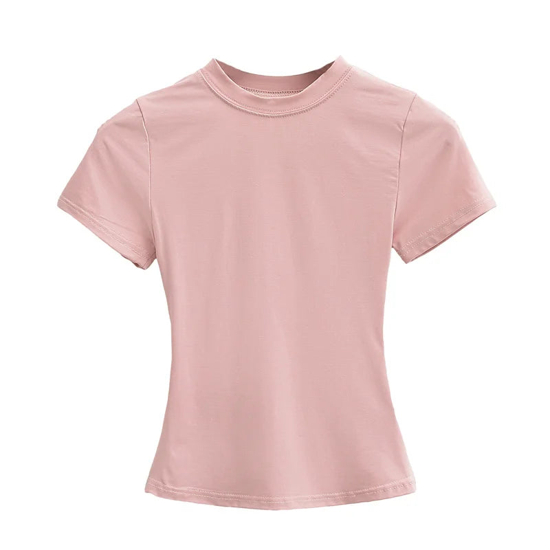 Stylish Slim Fit Casual T-Shirt for Women - Trendy Solid Color