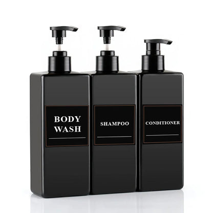 HookUpCo. 3-Pack Reusable Soap Dispenser Bottles