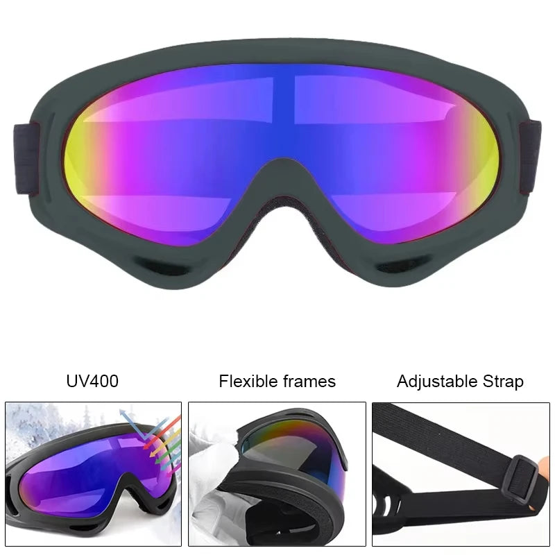 Windproof Anti-Fog Ski Goggles with UV400 Protection