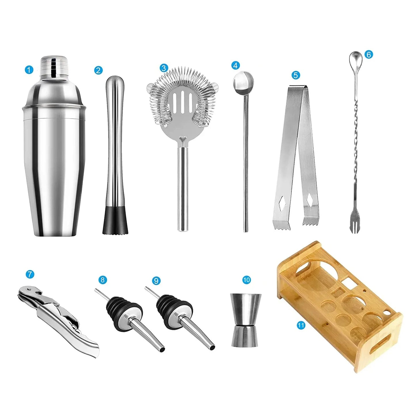 Stainless Steel Cocktail Shaker Set for Parties