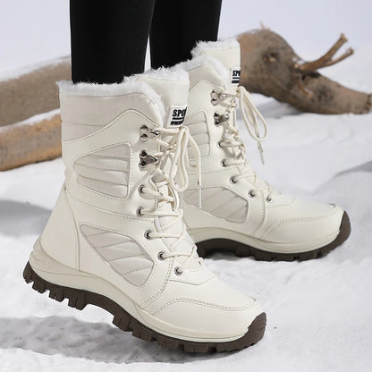 HookUpCo. Women's High-Top Waterproof Winter Snow Boots