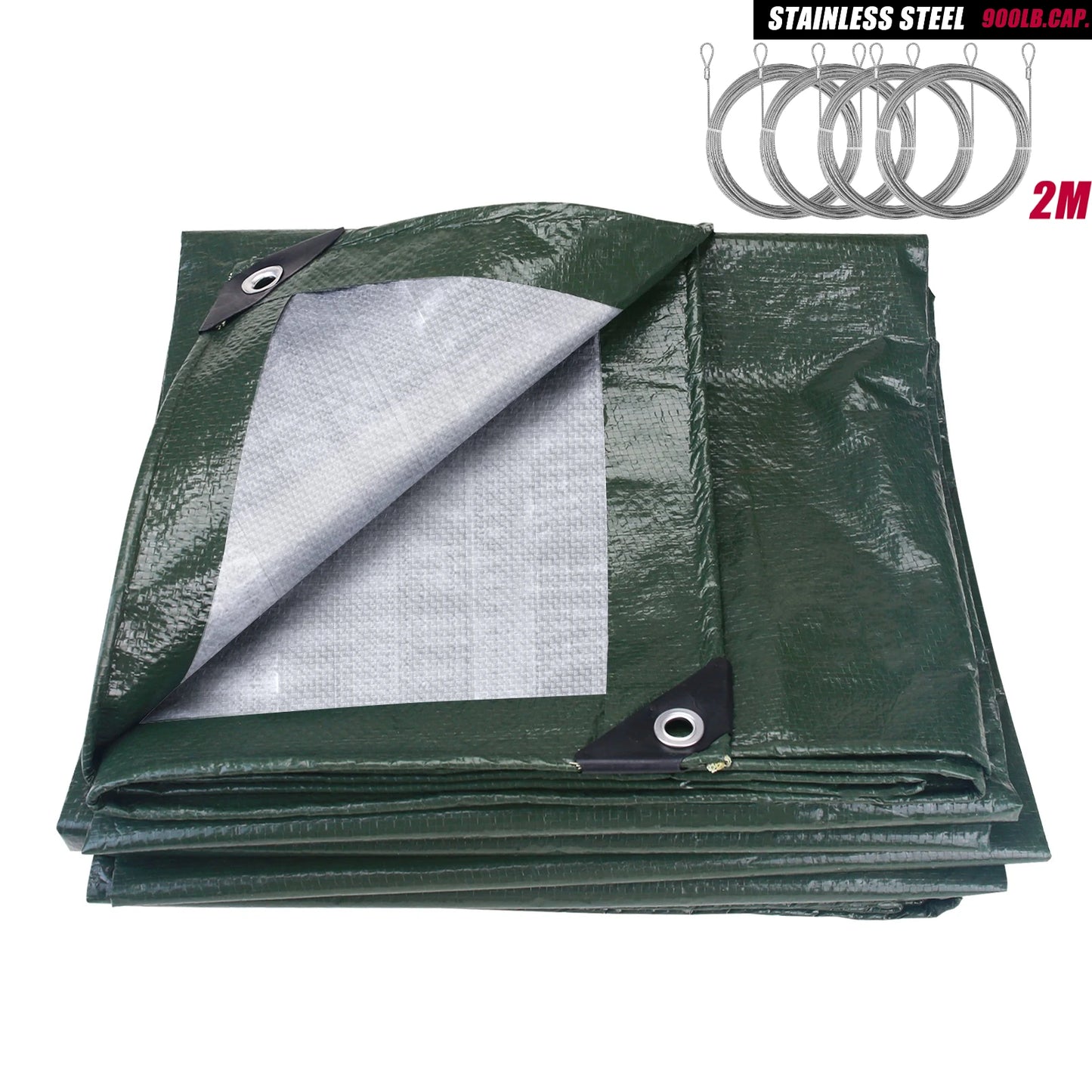 HookUpCo. Waterproof Tarpaulin Cover with Grommets - HookUpCo.