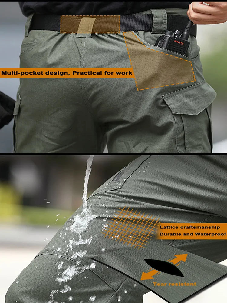 Premium Tactical Cargo Pants Men's Casual Outdoor Climbing Hiking Camping Multi-Pocket Long Pants