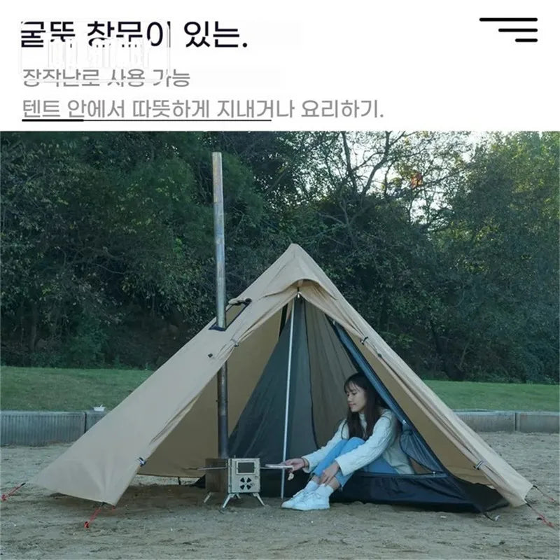 HookUpCo. Ultralight Camping Tent with Chimney - HookUpCo.