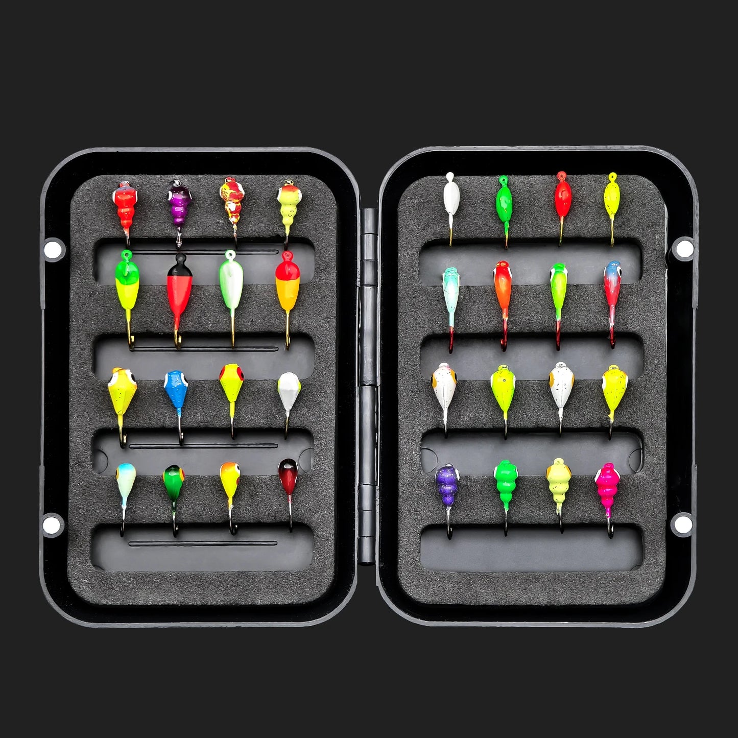 HookUpCo. Premium Ice Fishing Lure Kit, 8pcs