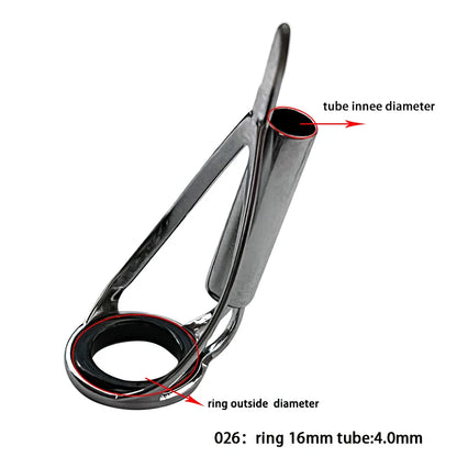 Smooth Iron Fishing Rod Tip Guides Repair Kit