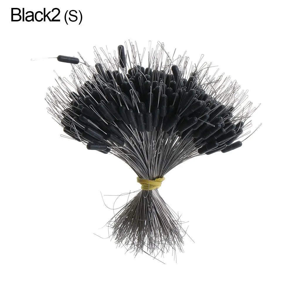 300 Black Silicone Fishing Bobber Stoppers - HookUpCo.
