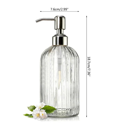 Clear Glass Soap Dispenser for Home Use