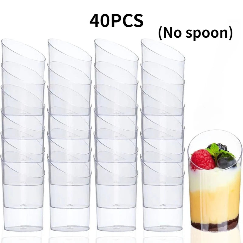 Elegant Plastic Dessert Cups Set