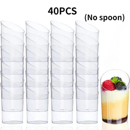 Elegant Plastic Dessert Cups Set