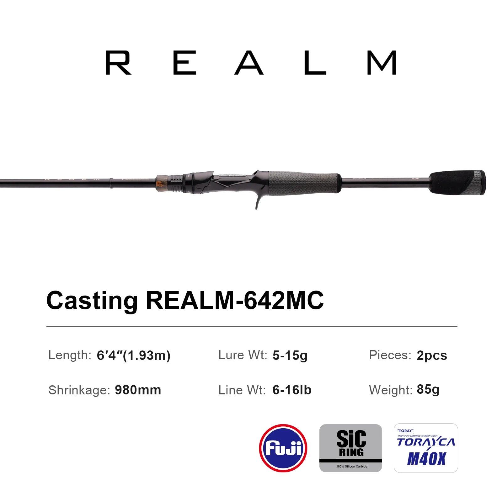 HookUpCo. Purelure Realm Bass Rod with Fuji Rings - HookUpCo.