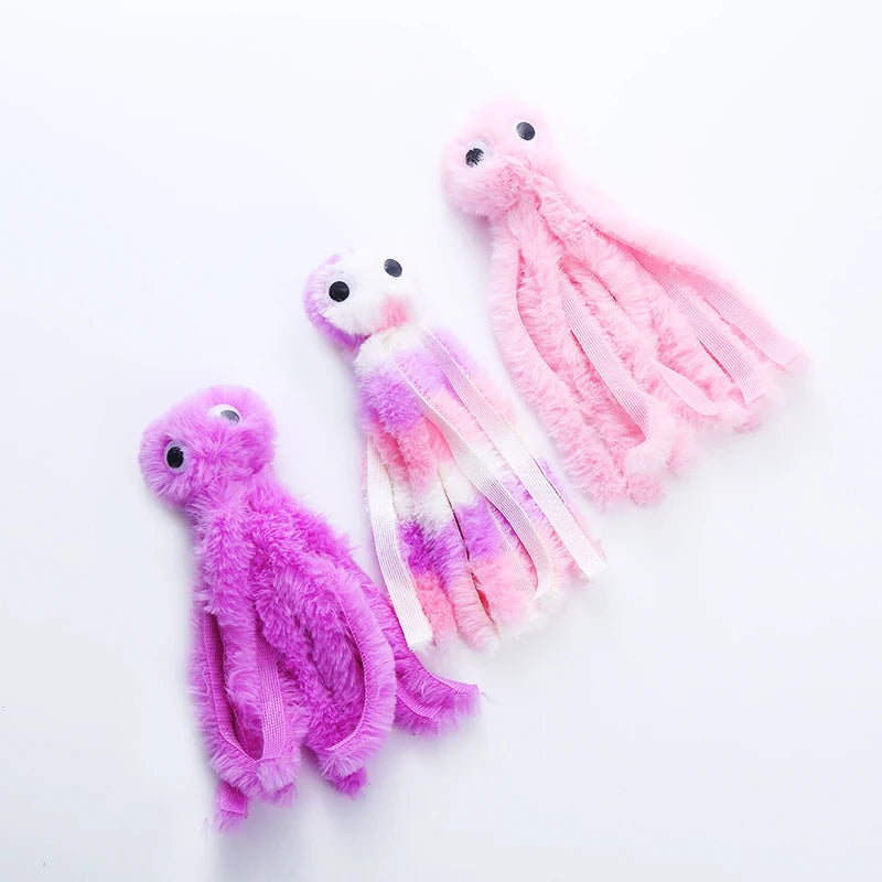Interactive Plush Octopus Cat Toy for Teeth and Playtime
