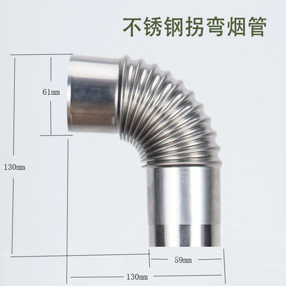 HookUpCo. Steel Chimney Pipe for Wood Stoves