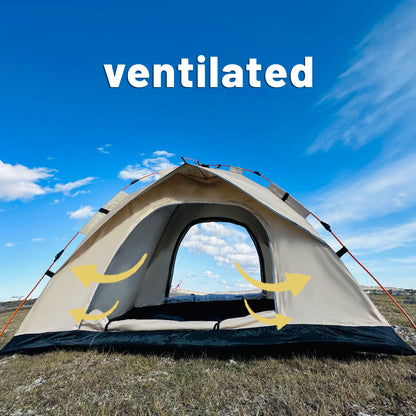 HookUpCo. Quick-Open Rainproof Beach Tent for 4 - HookUpCo.