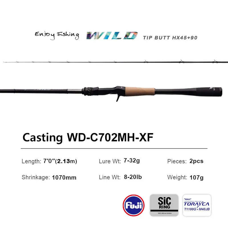 HookUpCo. PureLure Wild Fishing Rod for Predators - HookUpCo.