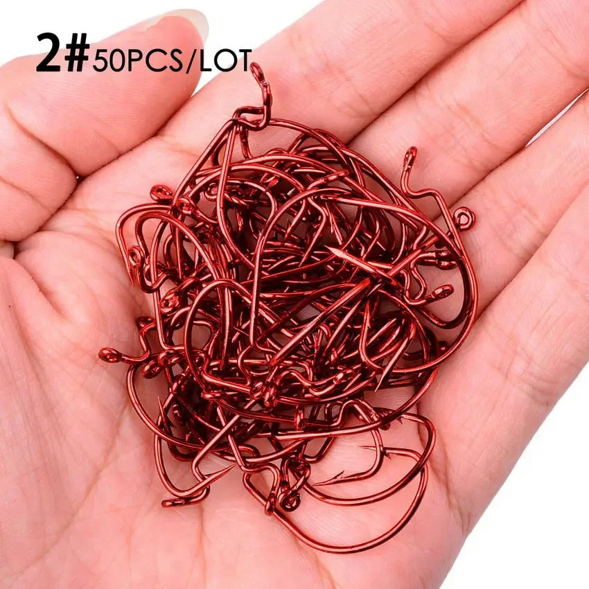 HookUpCo. 10-Piece Carbon Steel Fishing Hooks - HookUpCo.