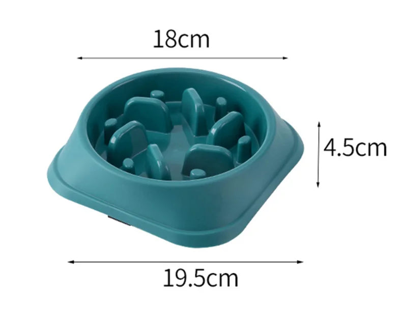 HookUpCo. Non-Slip Slow Feed Bowl for Healthy Pets