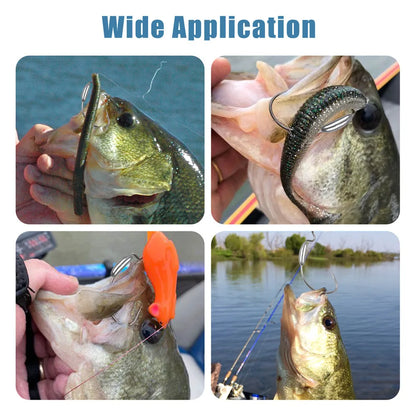 HookUpCo. 10Pcs Offset Curved Fishing Hooks Set - HookUpCo.