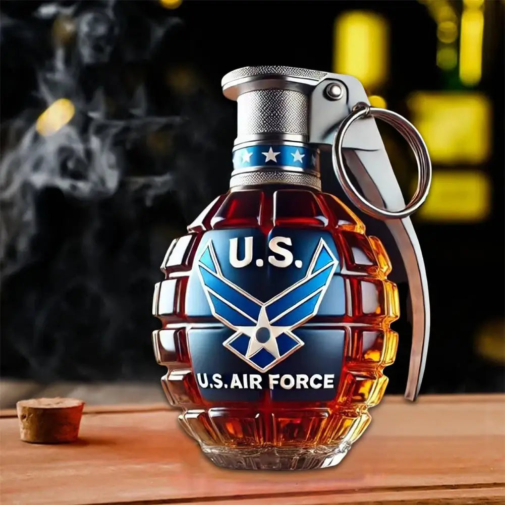 Engraved Military Hand Whiskey Bottle Gift