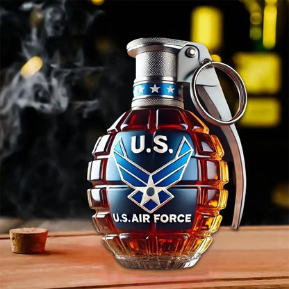 Engraved Military Hand Whiskey Bottle Gift