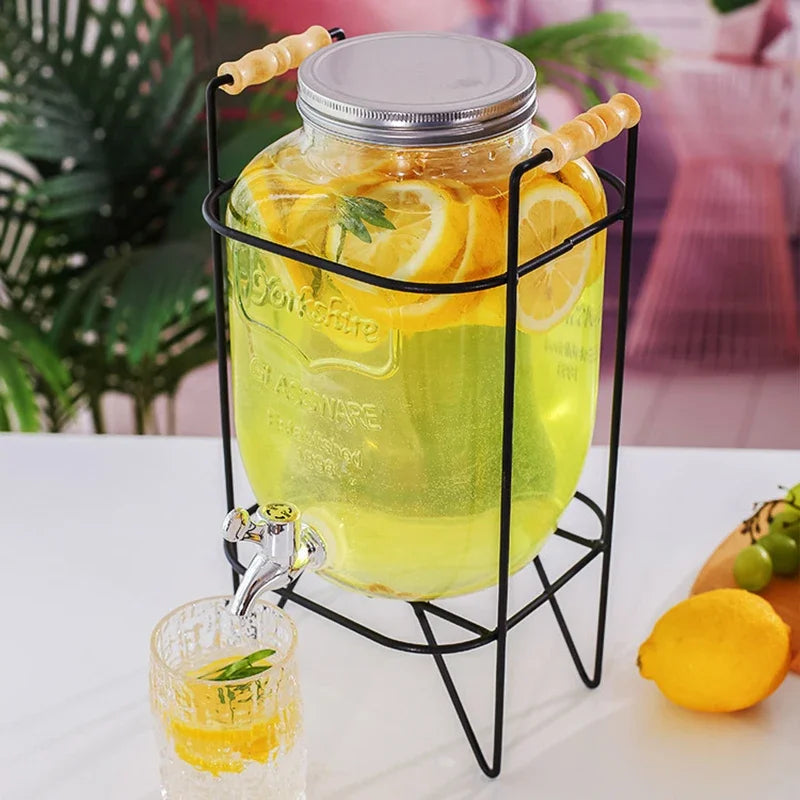 Elegant Glass Beverage Dispenser