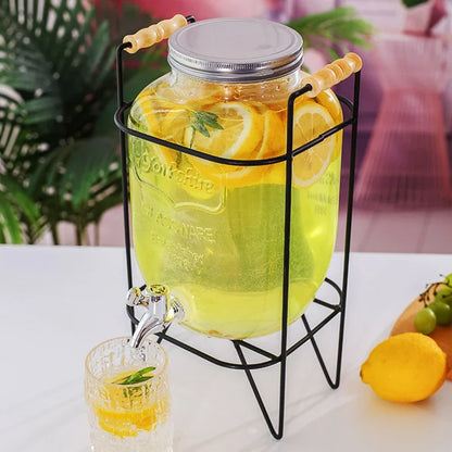 Elegant Glass Beverage Dispenser