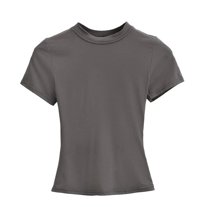 Stylish Slim Fit Casual T-Shirt for Women - Trendy Solid Color