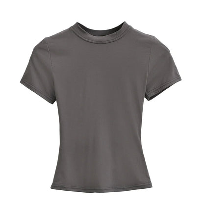 Stylish Slim Fit Casual T-Shirt for Women - Trendy Solid Color