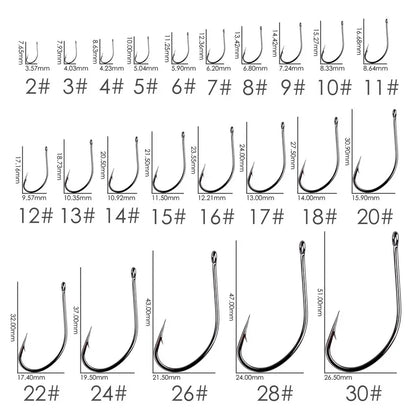 HookUpCo. High Carbon Fishing Circle Hooks 50pcs - HookUpCo.