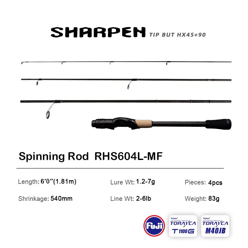 HookUpCo. PureLure Travel Fishing Rods XF/MF Action - HookUpCo.