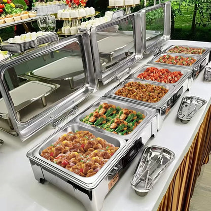 Stainless Steel Buffet Food Warmers for Restaurants and Hotels