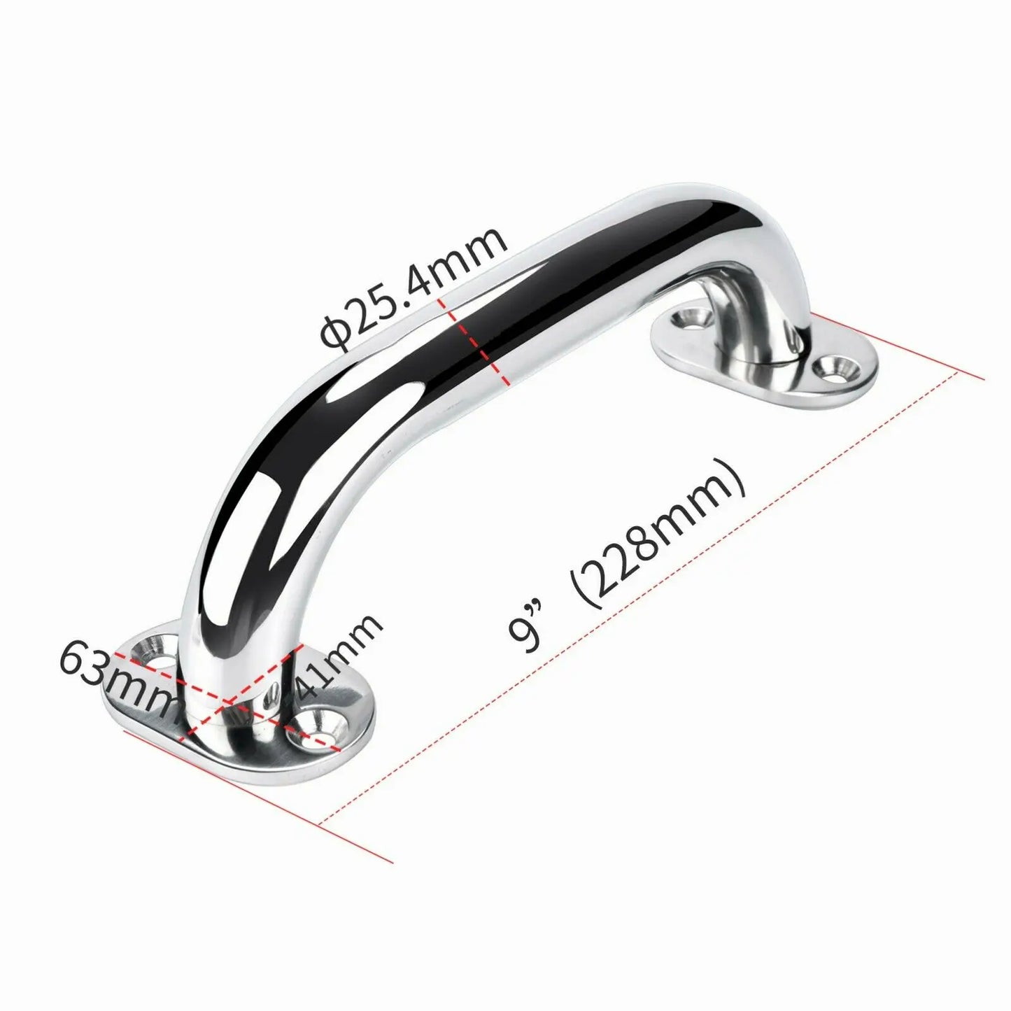HookUpCo. Polished Stainless Steel Grab Handle - HookUpCo.