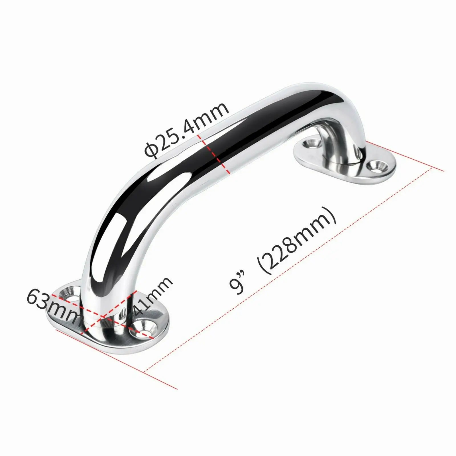 HookUpCo. Polished Stainless Steel Grab Handle - HookUpCo.