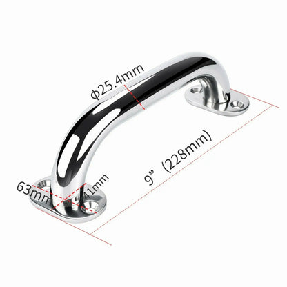 HookUpCo. Polished Stainless Steel Grab Handle - HookUpCo.