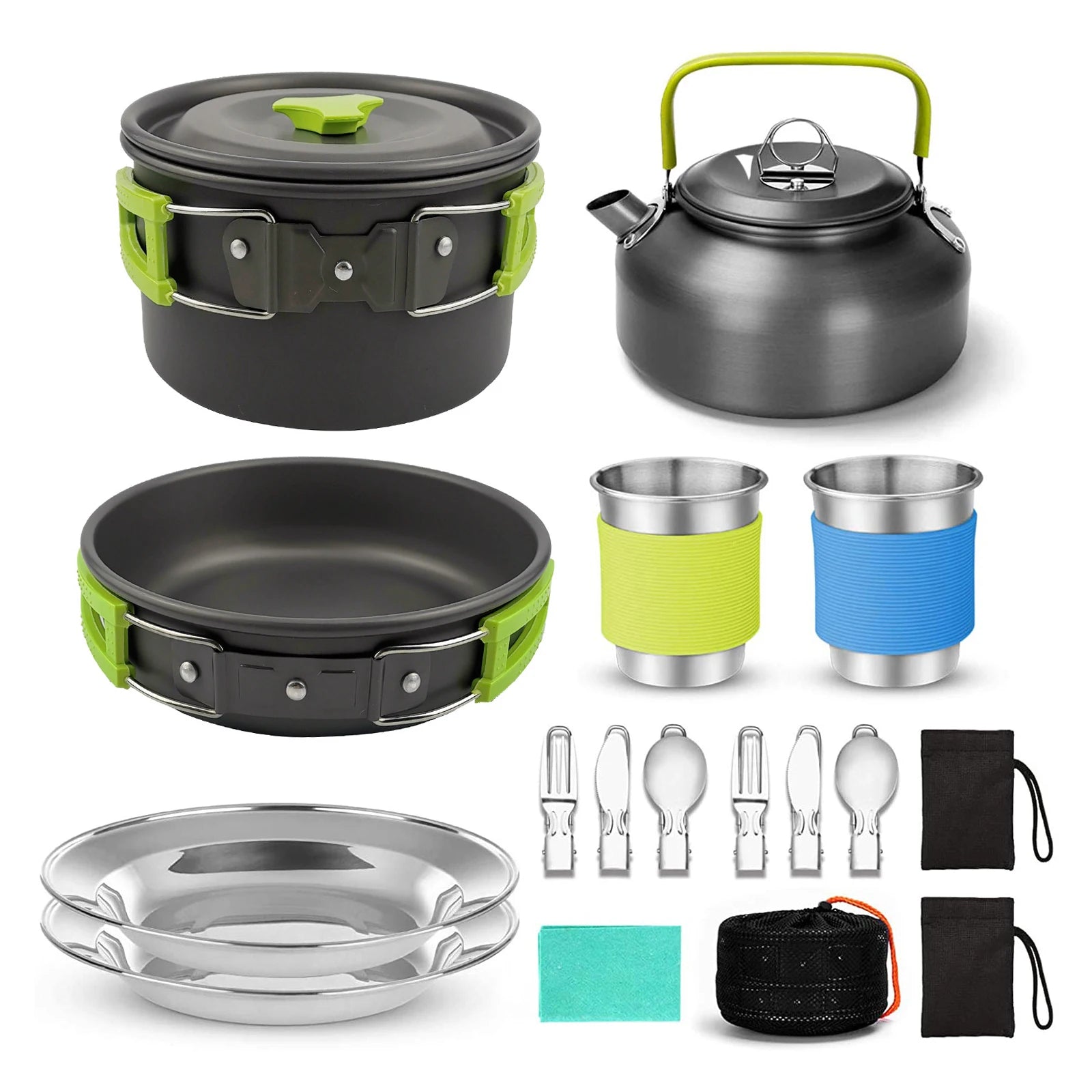 HookUpCo. Compact Camping Cookware Set for Two - HookUpCo.