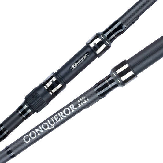 Conqueror  Carbon Fiber Fishing Rod -7-Section -2 Tips-3.5lb - Travel Rod