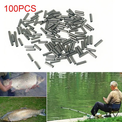 Copper Crimp Sleeves for Fishing Lines - 100pcs - HookUpCo.