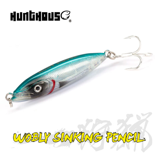 HookUpCo. Slow Sinking Wobly Pencil Fishing Lure 62mm/80mm